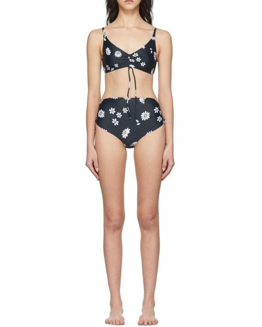 Rabanne Multicolor Daisy Print Bikini