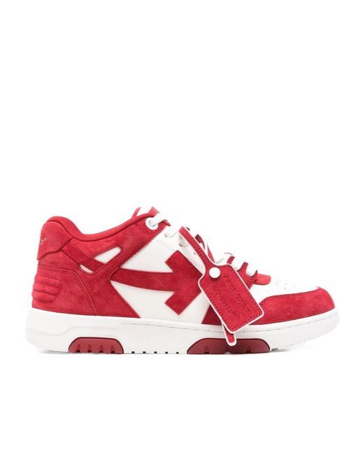Off-White c/o Virgil Abloh Red Out Of Office Lace-Up Sneakers for men