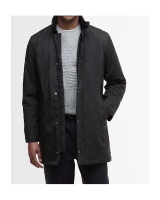 Barbour Black Winter Powell Waterproof Jacket for men