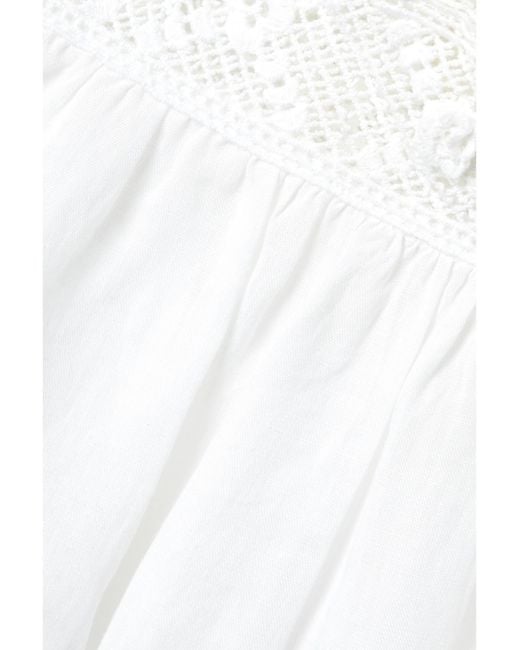 Doen White Sleeveless Tops