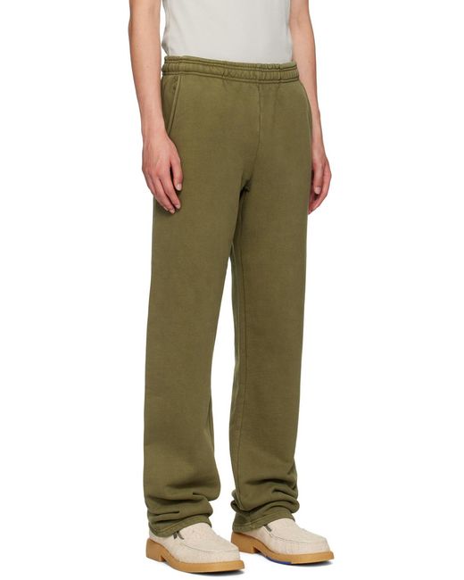 Entire studios Green Straight Organic Cotton Track Pants for men