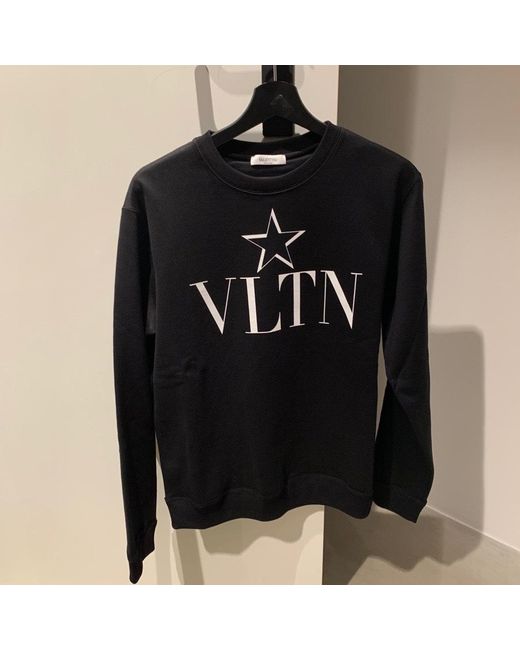 Valentino Black Logo Printed Sweater for men