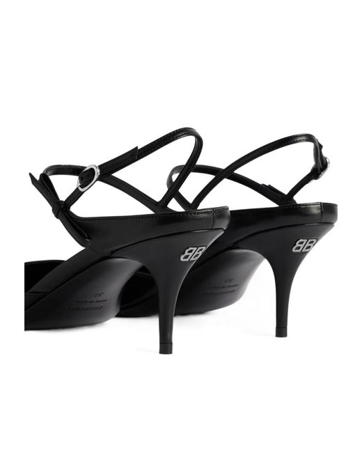 Balenciaga White Avenue Bow Slingback Pumps