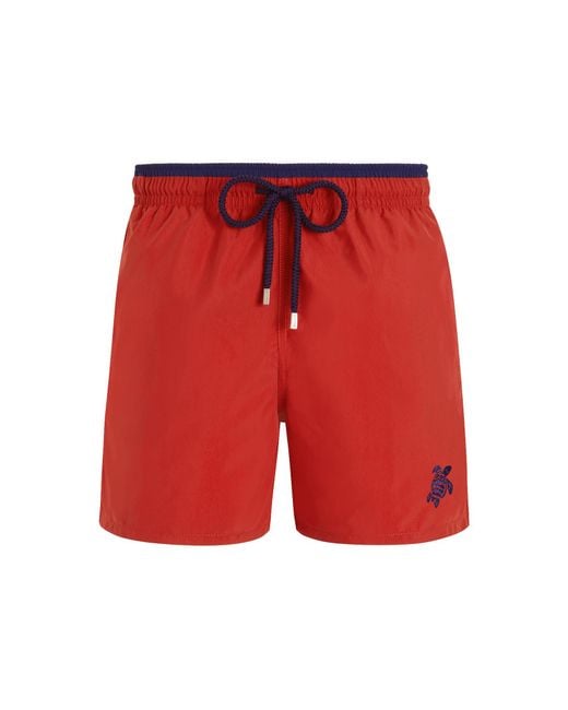 Vilebrequin Moka Turtle-Embroidered Swim Shorts for men