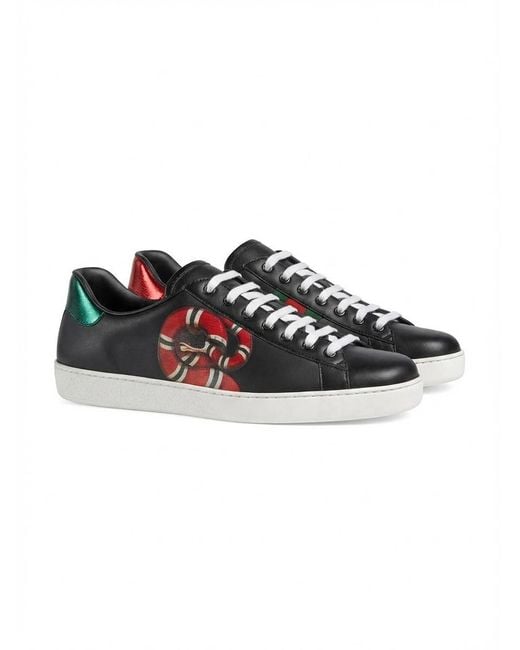 Gucci Black Serpentine Casual Sneakers for men