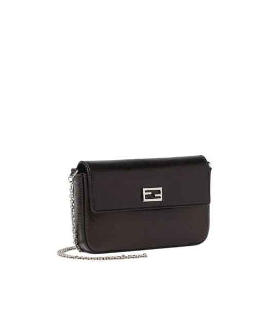 Fendi Black Tube Wallet On Chain