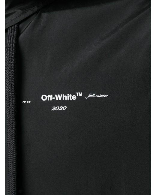Off-White c/o Virgil Abloh Black Lightweight Hooded Rain Coat for men