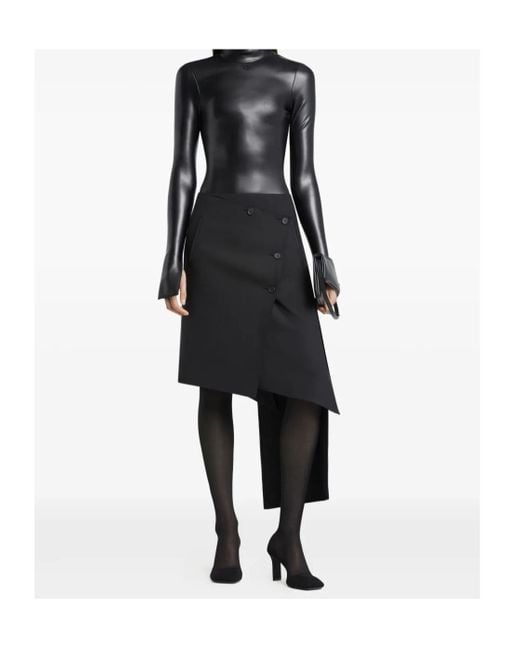 Courreges Black Asymmetrical Skirt