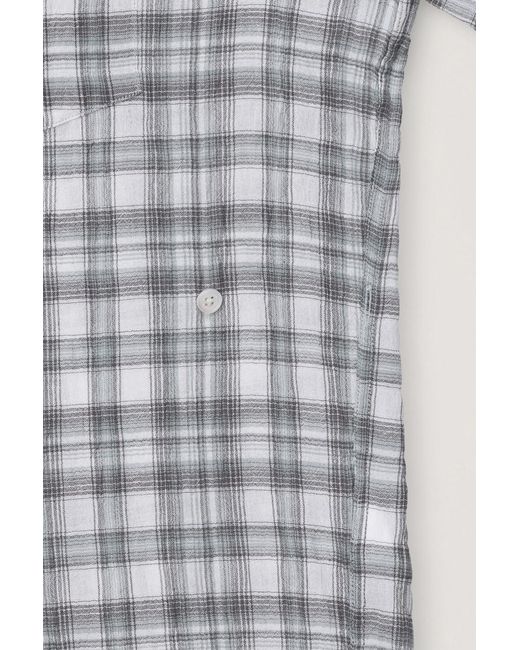 DUNST Gray Check-Pattern Long-Sleeve Shirt for men