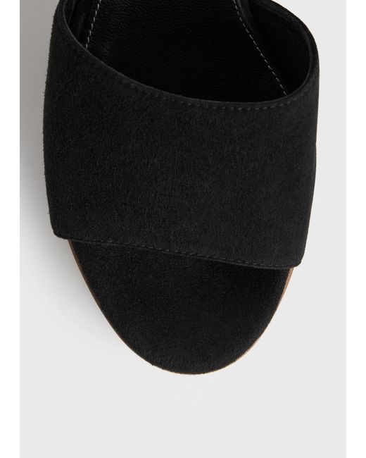 Totême Black Platform High-Heeled Sandals