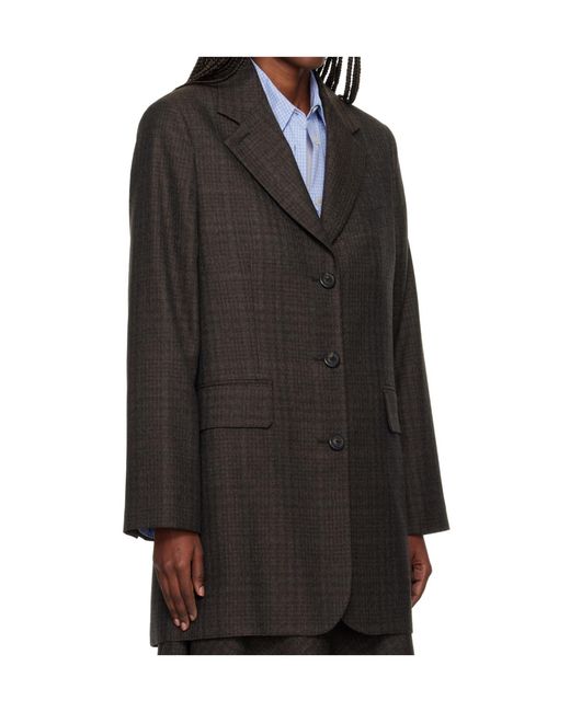 Our Legacy Black Queens Check-Pattern Blazer