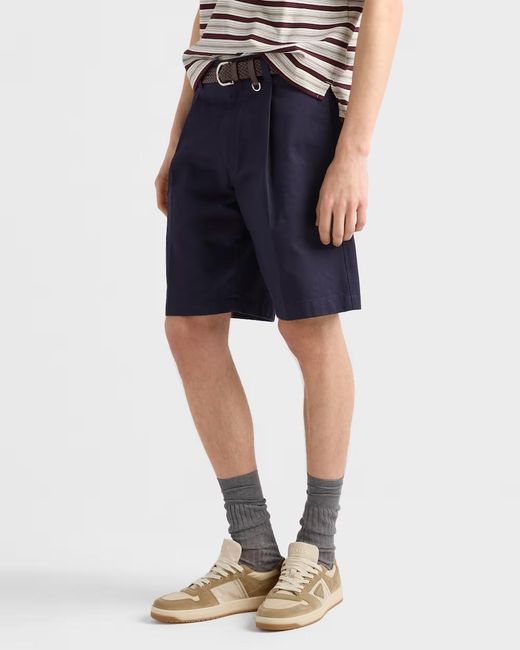 Prada Brown Downtown Lace-Up Sneakers for men