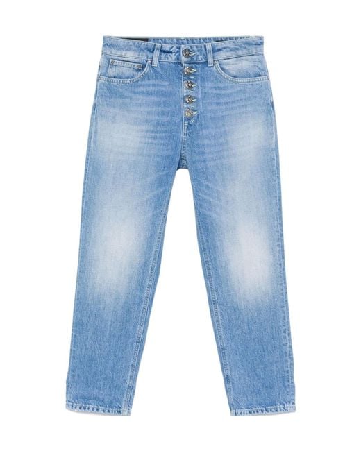 Dondup Blue Slim-Fit Distressed Jeans