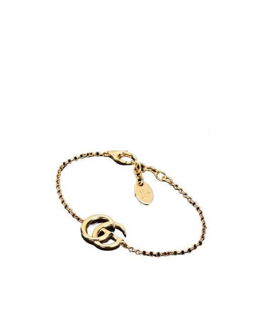 Gucci Metallic Gg Marmont Chain Bracelet