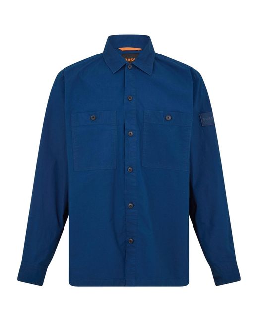 Boss Blue Shirt-Style Casual Jacket for men