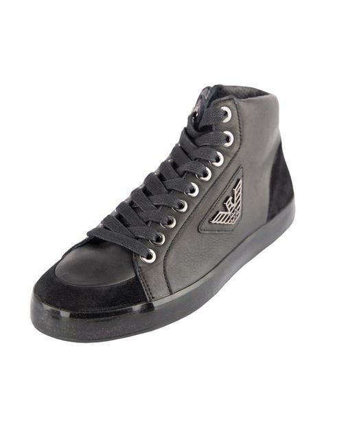 Emporio Armani Brown Logo Casual Sneakers