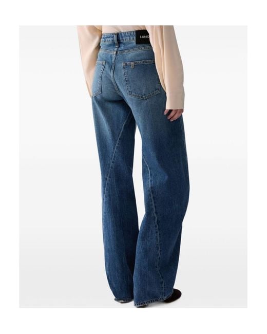 Liu Jo Blue Jeans With Asymmetrical Seams