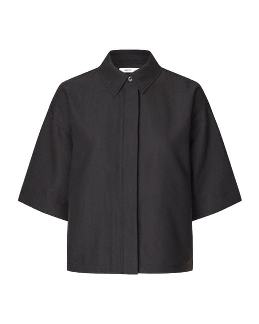 Samsøe & Samsøe Black Short-Sleeve Shirt