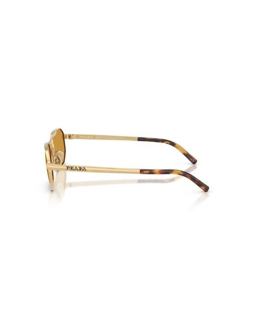 Prada Metallic Eyewear Geometric Frame Snglasses for men