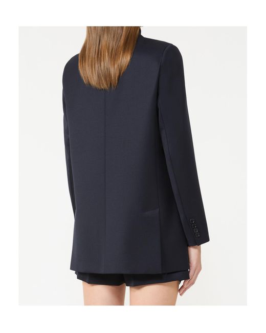 Max Mara Blue Double Breasted Button-Up Blazer
