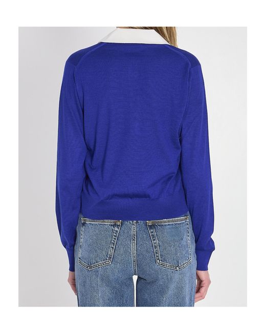 Céline Blue Polo Sweater