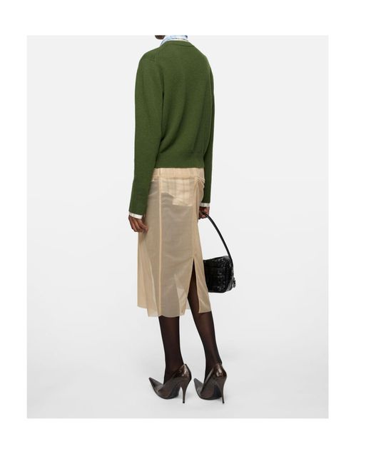 Acne Green Buttoned Cardigan