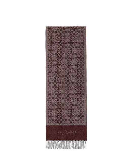 Ferragamo Purple Logo Scarf
