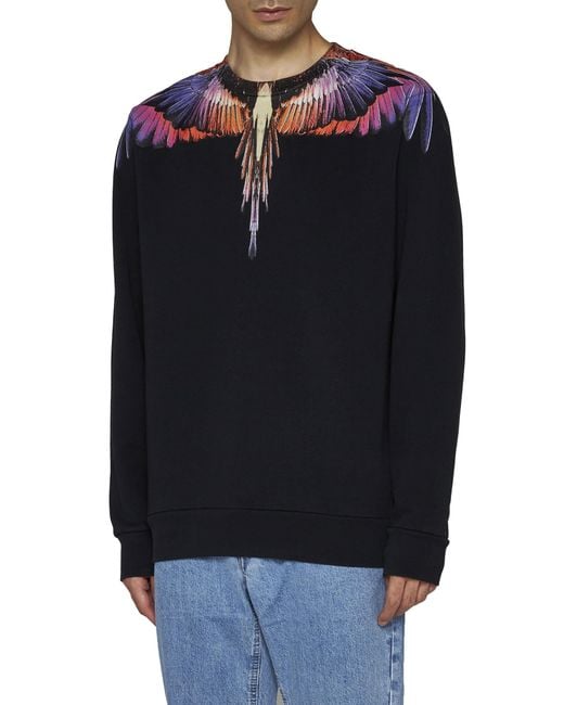 Marcelo Burlon Blue County Of Milan Icon Wings Crewneck Sweatshirt for men