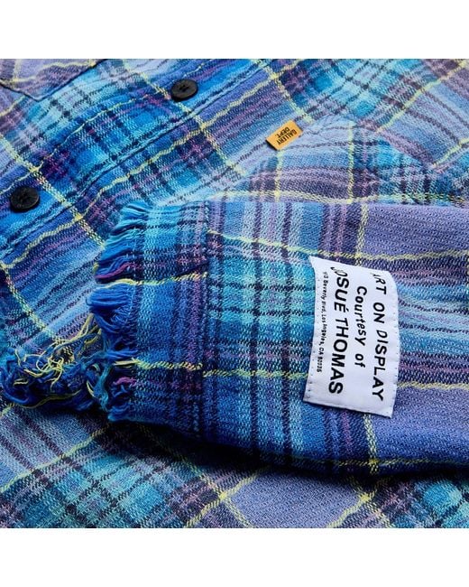 GALLERY DEPT. Blue Marley Flannel Shirt for men