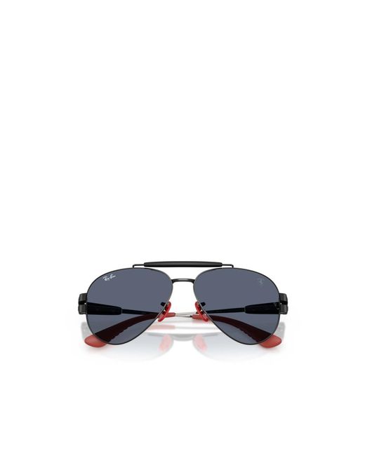 Ray-Ban Blue X Scuderia Ferrari Metal-Frame Pilot Sunglasses for men