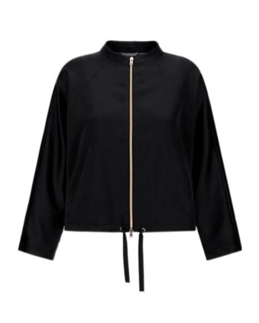Herno Black Zip-Front Jacket