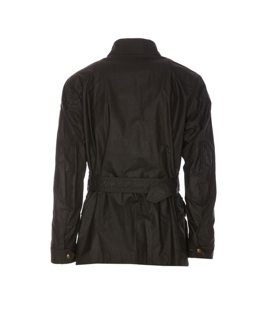 Belstaff Black Trialmaster Belted Jacket for men