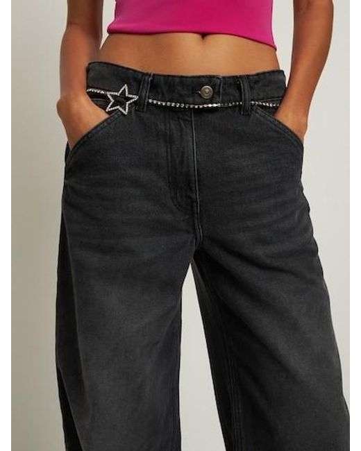 Alessandra Rich White Star Crystal Waist Chain