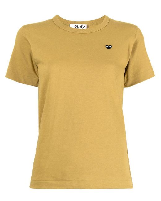 COMME DES GARÇONS PLAY Yellow Embroidered-Logo Cotton T-Shirt