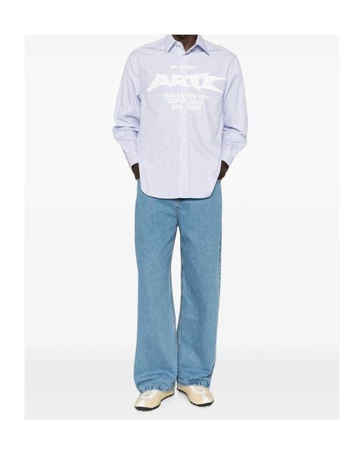 Arte' White Composition Gallery Shirts for men