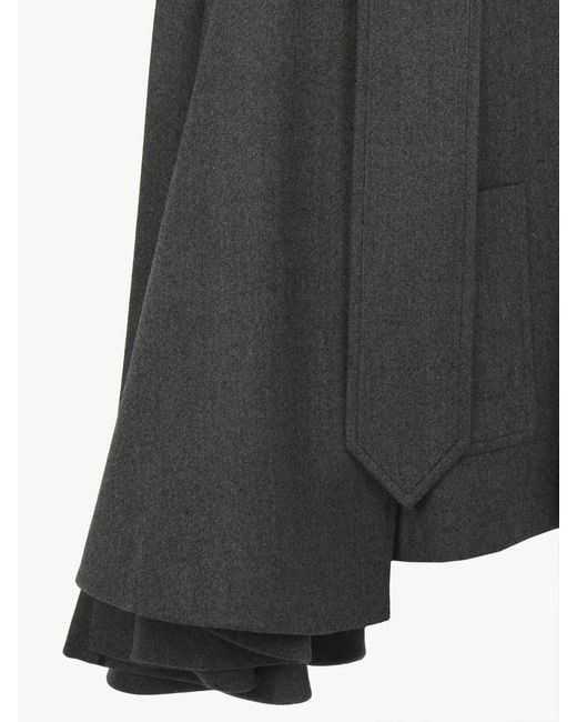 Chloé Black Zip-Up Oversize Coat