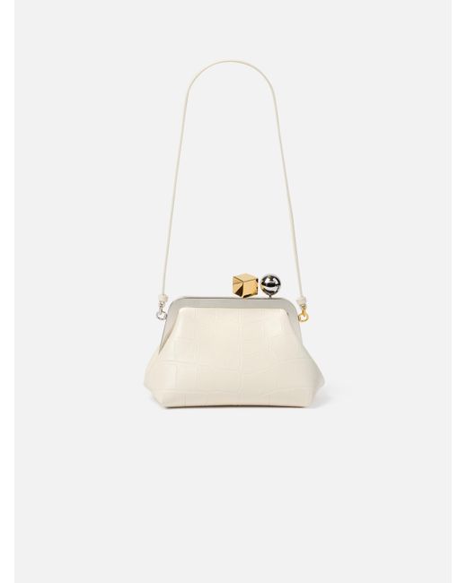 Jacquemus White The Berlingot Small Clasp Bag