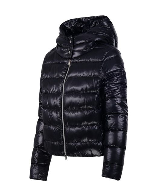 Herno Black Hooded Quilted Down Jacket
