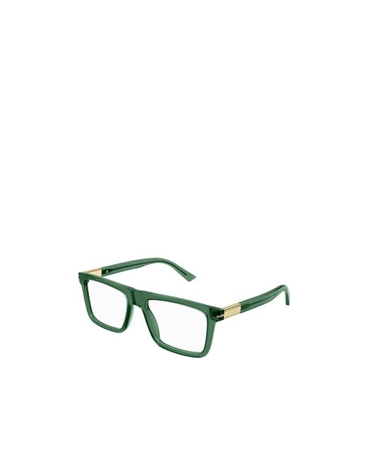 Gucci Green Eyewear Square Frame Glasses for men