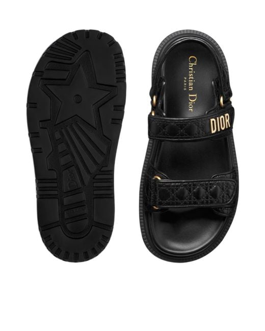 Dior Black Act Flat Sandals