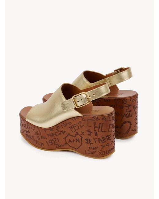 Chloé Brown Chloé Maxime Platform Heeled Sandals