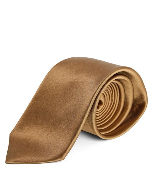 Saint Laurent Metallic Solid Color Ties for men