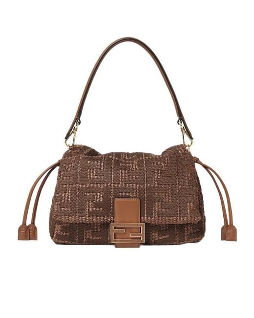 Fendi Brown Mamma Baguette Medium Tote Bag