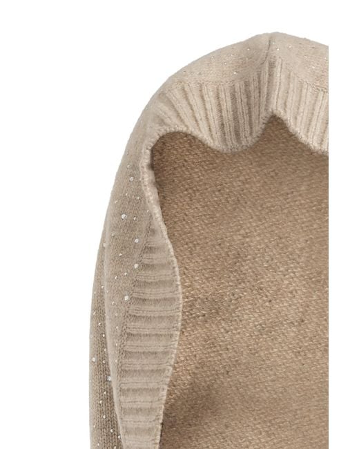 Max Mara Natural Solid Color Knitted Hat