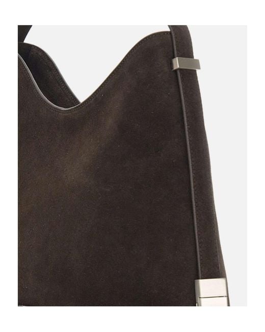 OSOI Black Buckle Detail Shoulder Bag