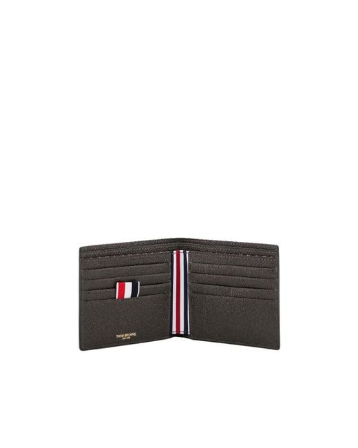 Thom Browne Black Pebble Textured Bifold Wallet for men