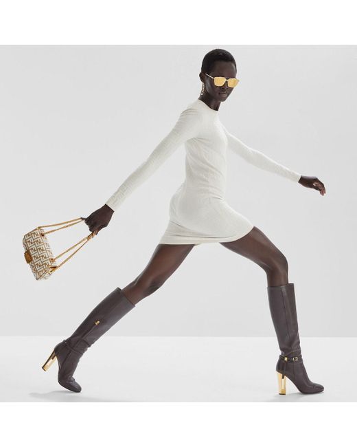Fendi Natural Baguette Chain Midi Shoulder Bag