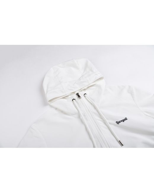 LIU REGALI White Hooded Long-Sleeved Casual Jacket for men