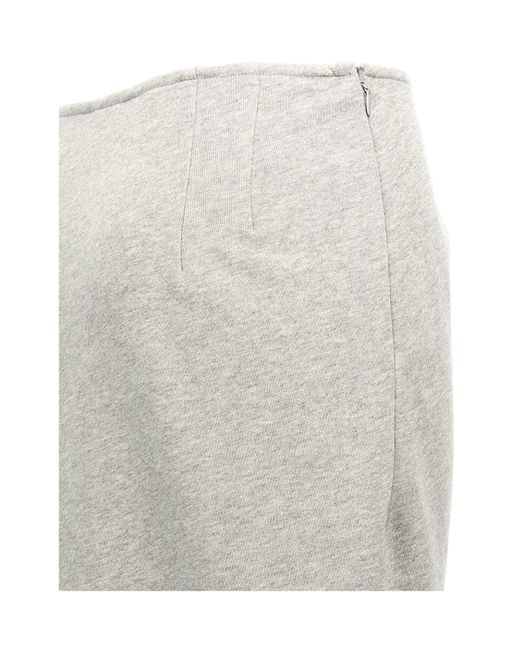 Dries Van Noten Gray Ruffled Skirt