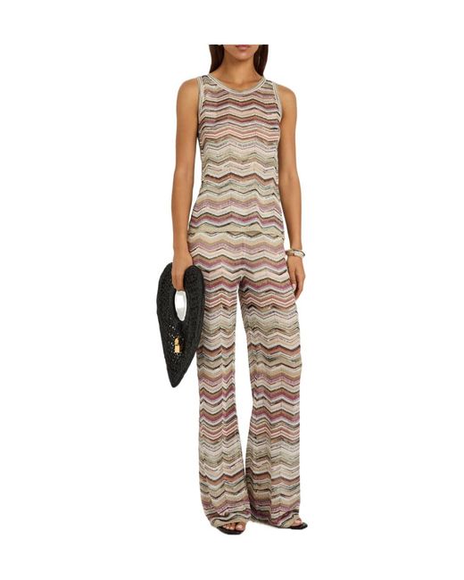 Missoni Natural Chevron Fine-Knit Top
